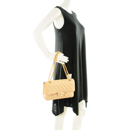 Chanel Caviar Quilted Medium Double Flap Beige Clair 2 of 8