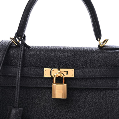 Hermes Togo Kelly Retourne 25 Black 9 of 10
