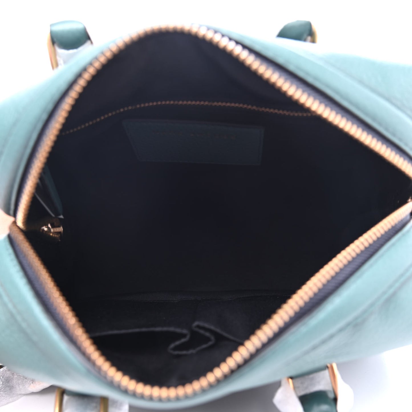 Calfskin Recruit Bauletto Satchel Tote Bag Hazy Blue