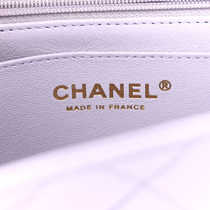 Chanel Lambskin Quilted Mini Top Handle Rectangular Flap Light Purple 6 of 12