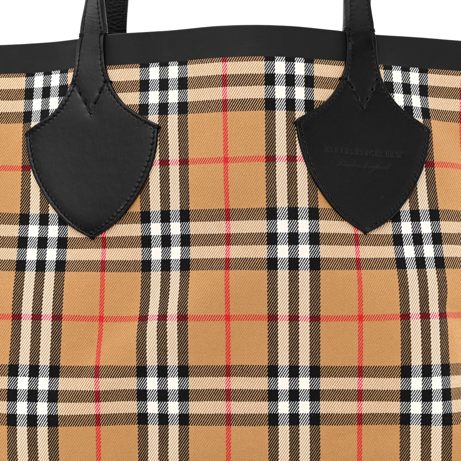 Burberry Vintage Check Medium The Giant Reversible Tote Antique Yellow Bright Red 9 of 20