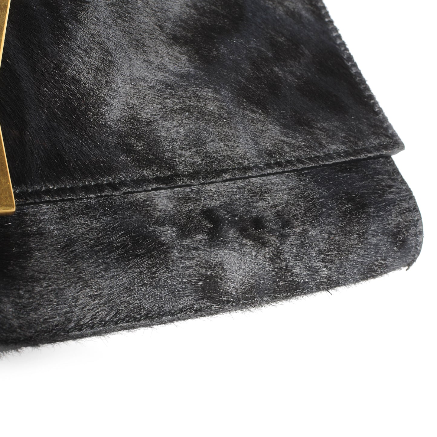 Calf Hair and Leather ChYc Clutch Black