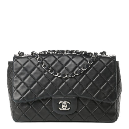Chanel Lambskin Quilted Jumbo Single Flap Black 1 of 13