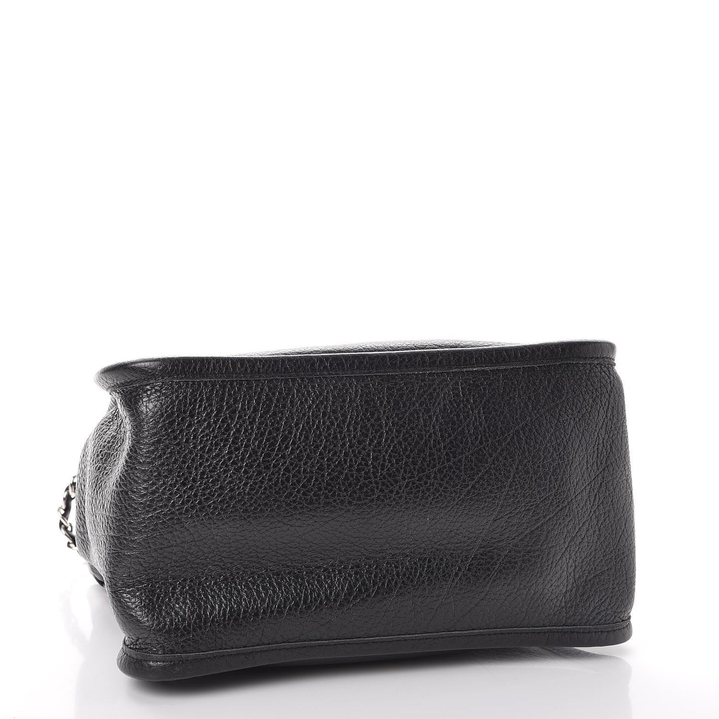 Grained Calfskin Mademoiselle Accordion Flap Black