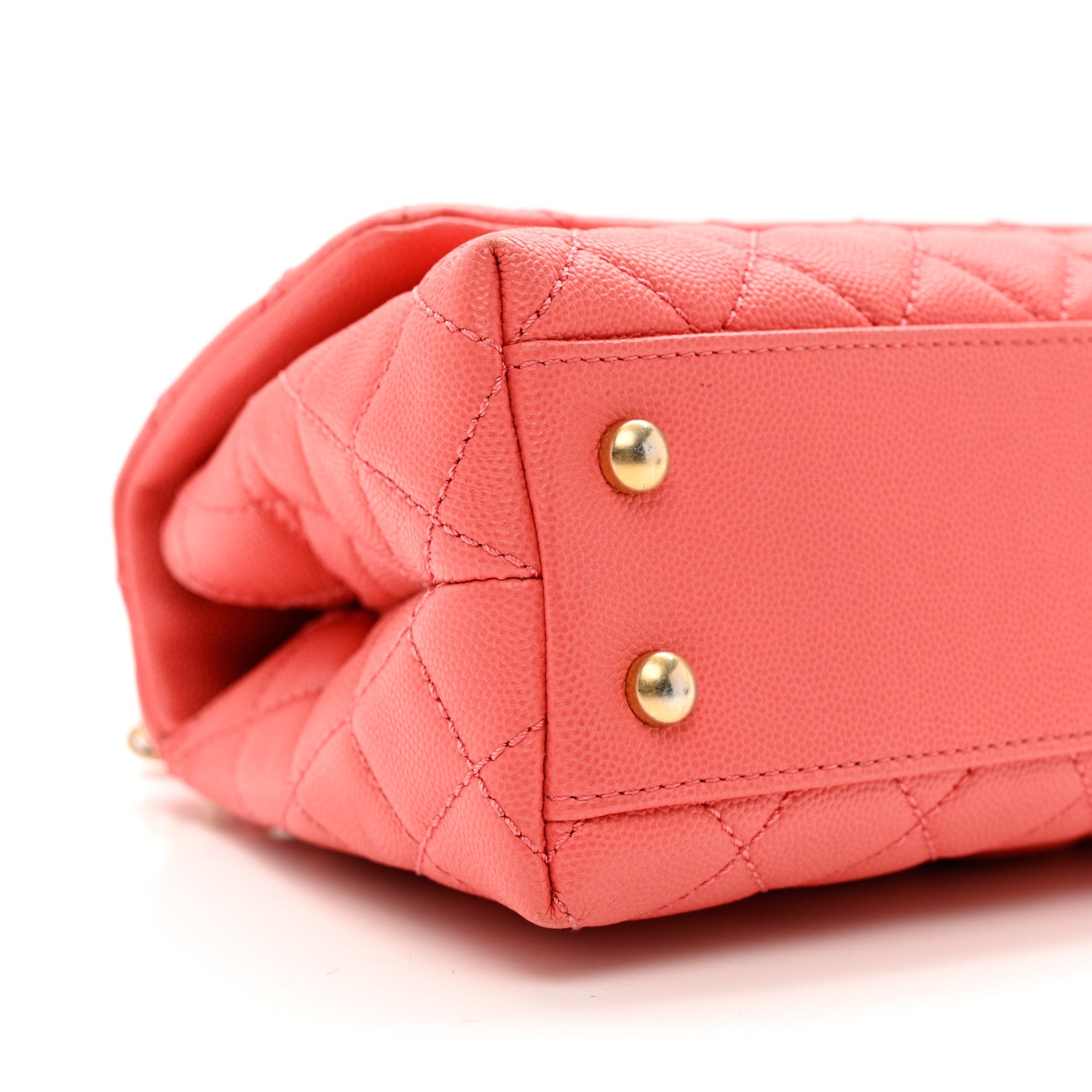 Chanel Caviar Lizard Embossed Quilted Mini Coco Handle Flap Pink 7 of 8