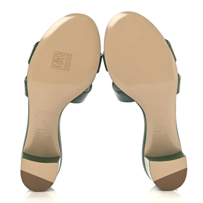 Hermes Calfskin Oasis Sandals 36 Vert Electrique 6 of 9
