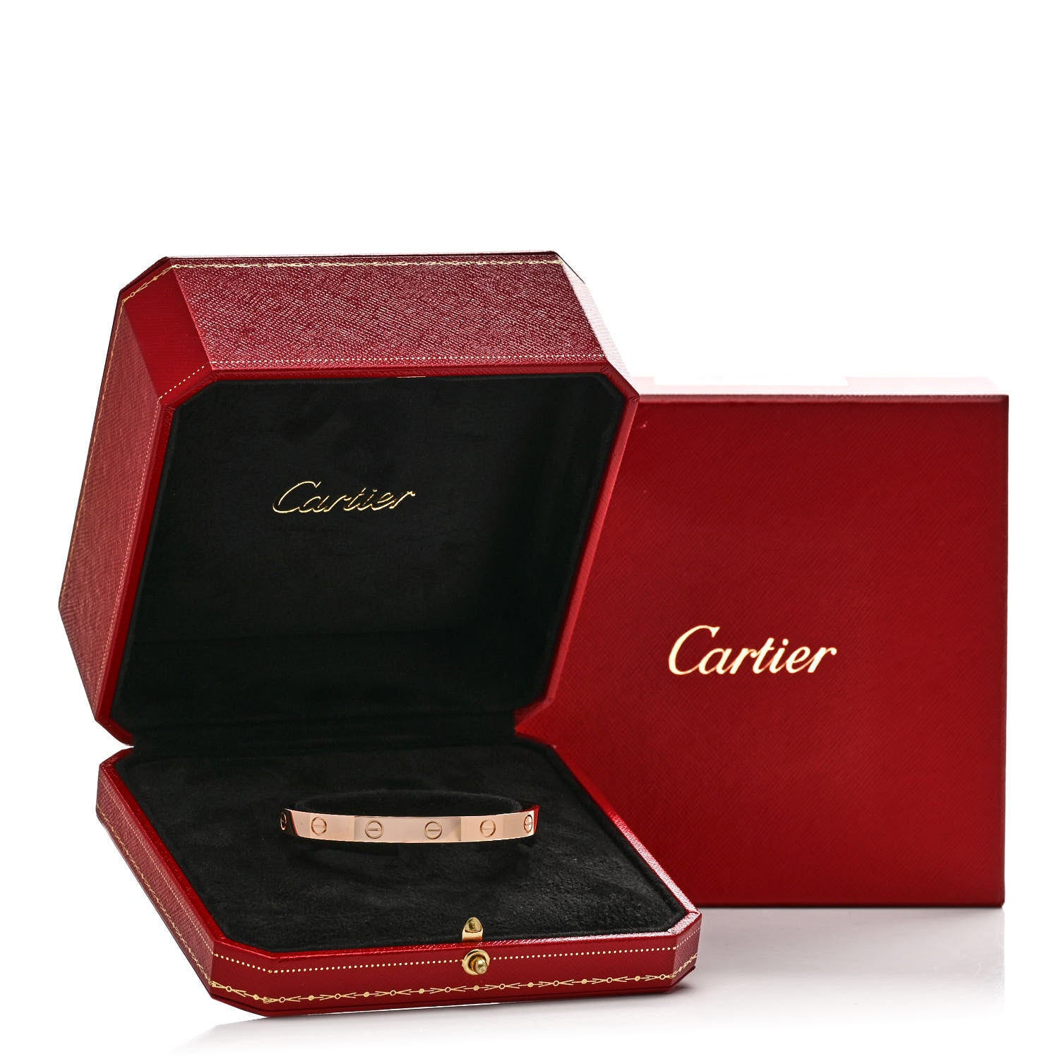 Cartier 18K Pink Gold LOVE Cuff Bracelet 17 4 of 4