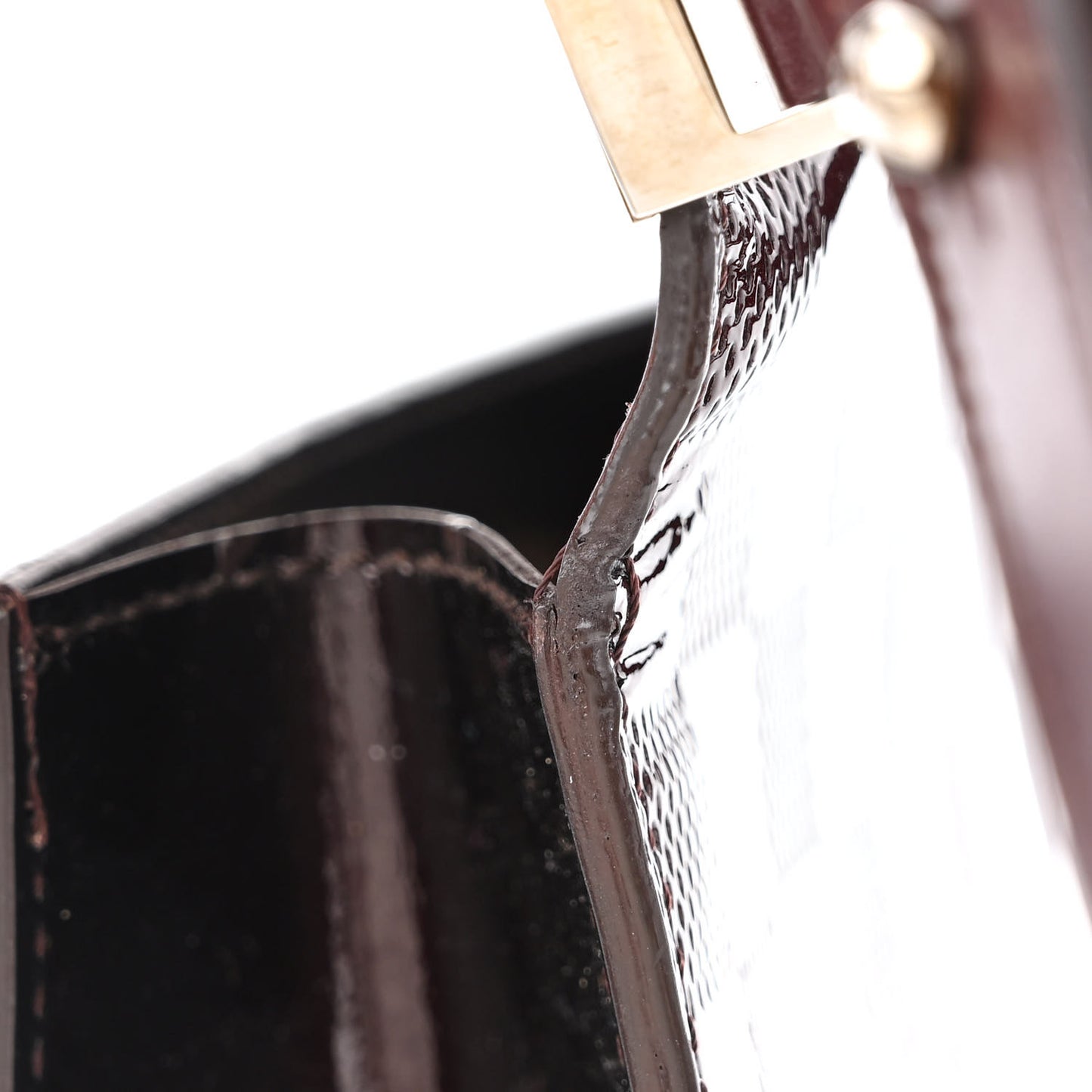 Damier Vernis Cabaret Bag Carmine