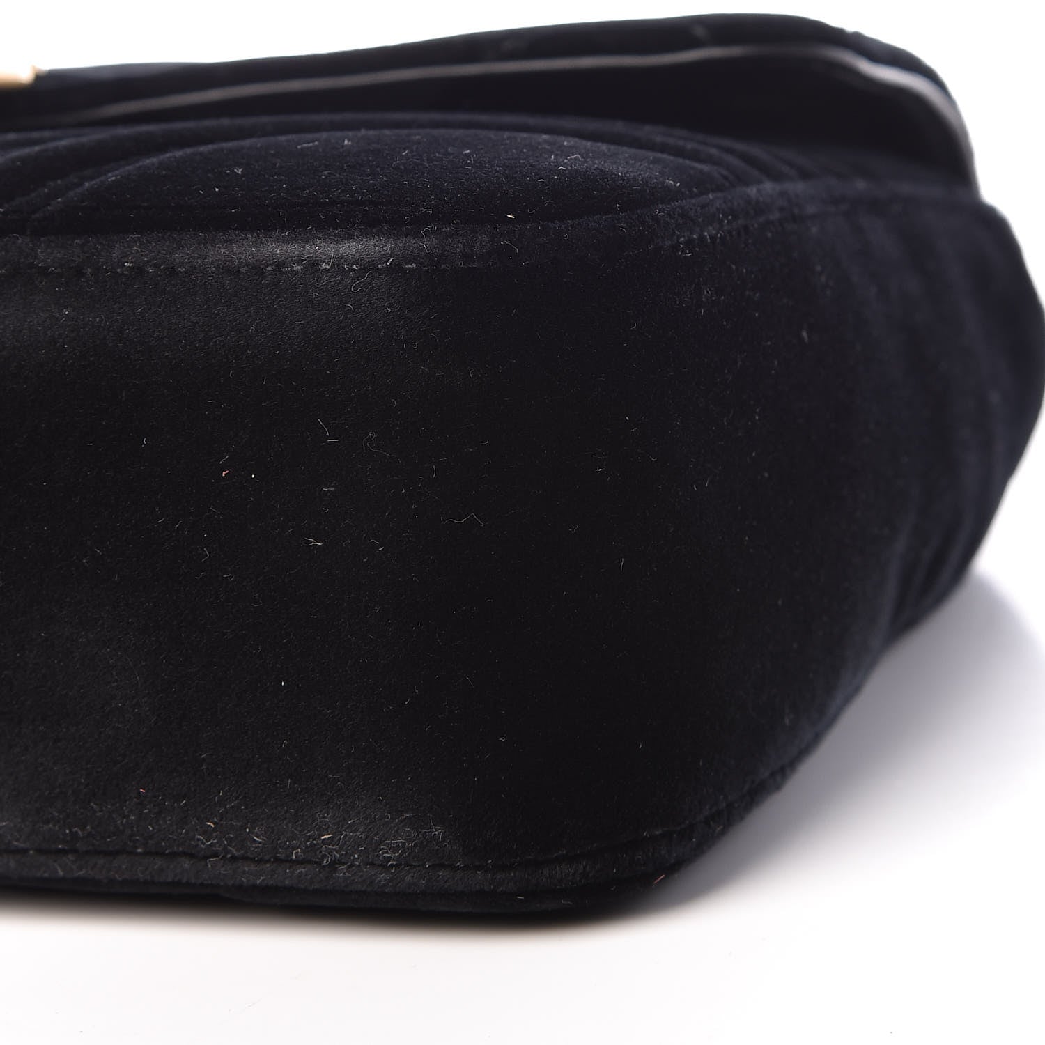 Gucci Velvet Matelasse Medium GG Marmont Shoulder Bag Black 9 of 11