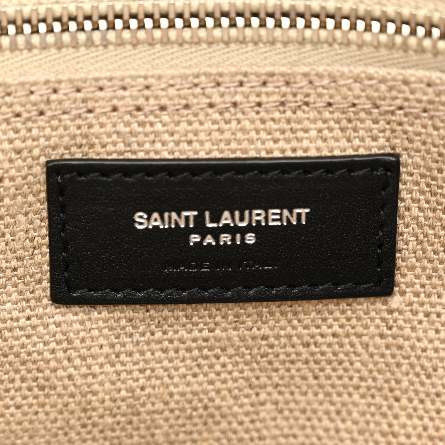 Linen Calfskin Small Rive Gauche Tote Optic White