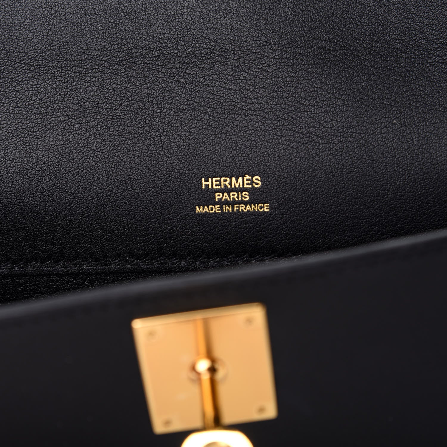 Hermes Swift Kelly Cut Clutch Pochette Black 6 of 8