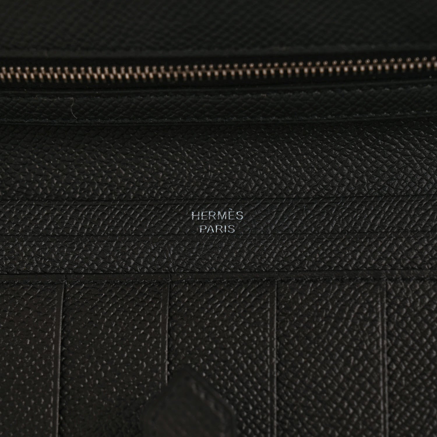Hermes Epsom Monochrome Bearn Gusset Wallet Black 6 of 7