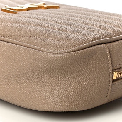Saint Laurent Grain De Poudre Matelasse Monogram Mini Lou Camera Bag Dark Beige 10 of 10