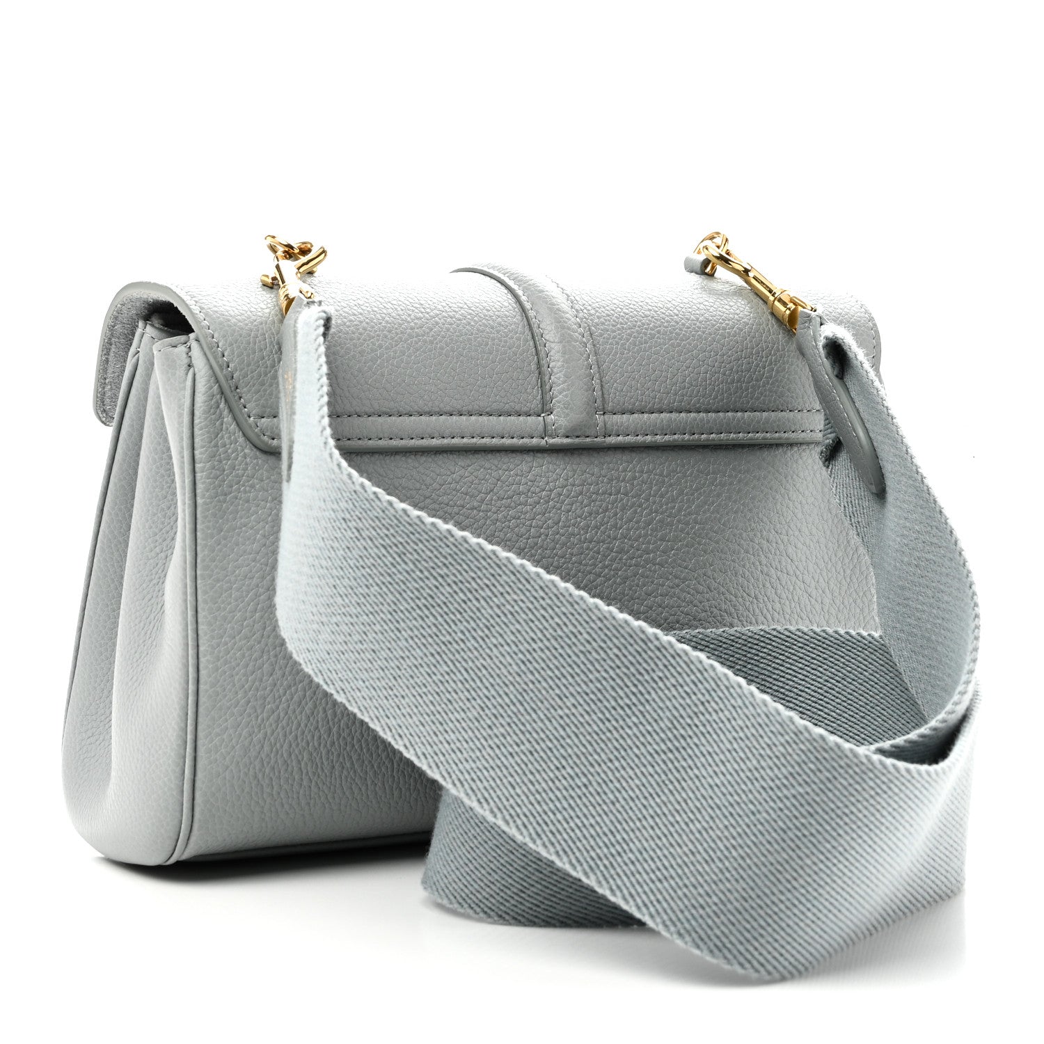 Celine Grained Calfskin Teen Soft 16 Shoulder Bag Ice Blue 3 of 11