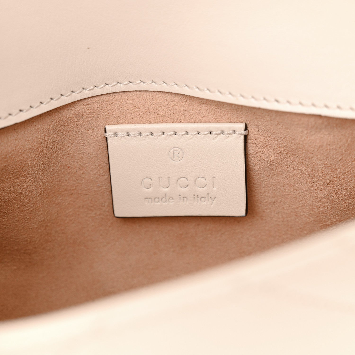 Gucci Calfskin Matelasse Super Mini GG Marmont Shoulder Bag White 6 of 10