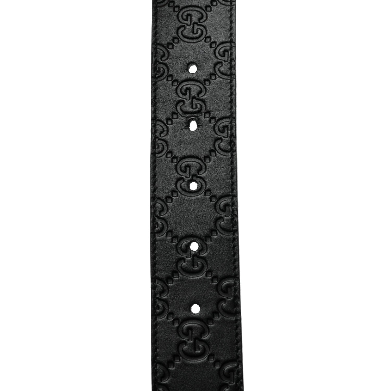 Gucci Guccissima Signature Interlocking G Reversible 37mm Belt 105 42 Black Cocoa 3 of 6