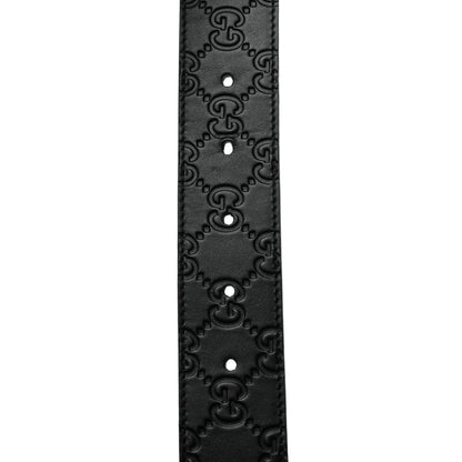 Gucci Guccissima Signature Interlocking G Reversible 37mm Belt 105 42 Black Cocoa 3 of 6