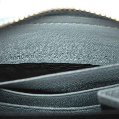 Saint Laurent Sheepskin ChYc Zip Around Wallet Blue Glacier 7 of 11