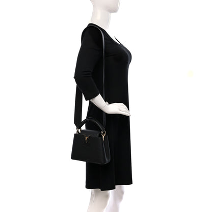 Louis Vuitton Taurillon Mini Capucines Black 2 of 8