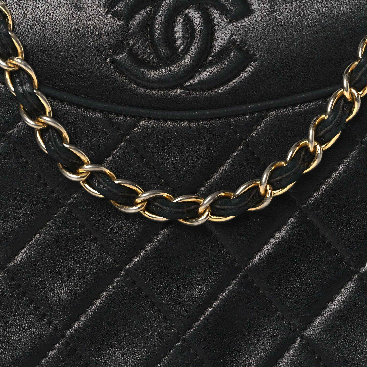 Chanel Lambskin Quilted Flap Shoulder Bag Black 9 of 12