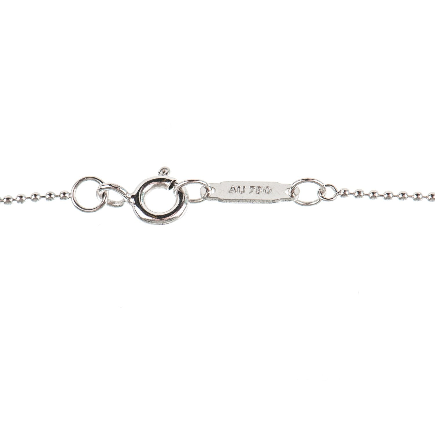 Tiffany 18K White Gold Diamond Medium Heart Key Pendant Necklace 5 of 7