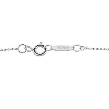 Tiffany 18K White Gold Diamond Medium Heart Key Pendant Necklace 5 of 7