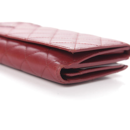 Chanel Calfskin Quilted Cambon Long Double Wallet Red 20 of 28