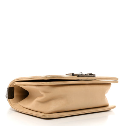 Chanel Calfskin Double Stitch Small Boy Flap Beige 4 of 10