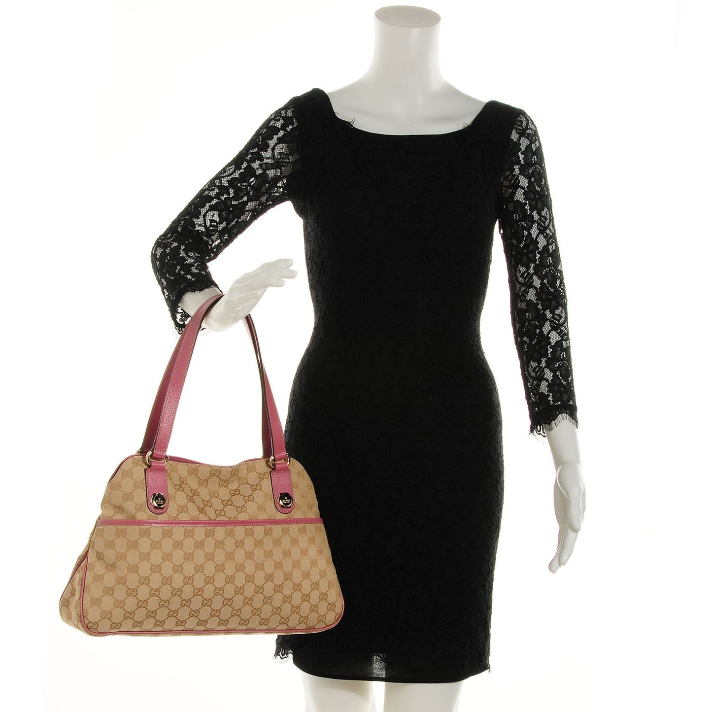 Monogram Medium Charmy Shoulder Bag Pink