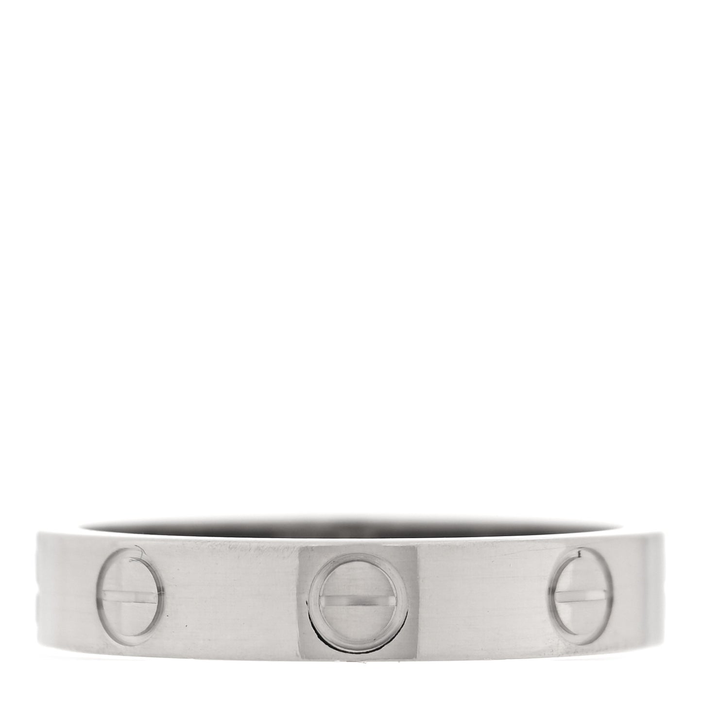 18K White Gold 3.5mm LOVE Wedding Band Ring 52 6
