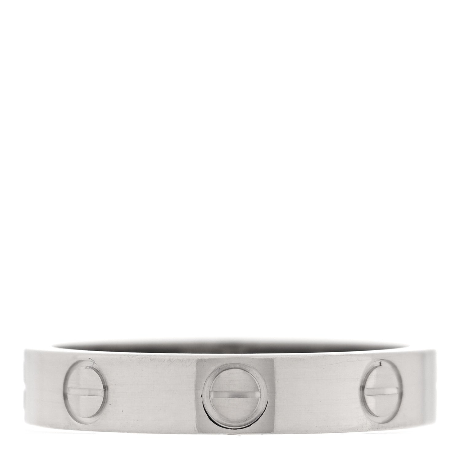 Cartier 18K White Gold 3.5mm LOVE Wedding Band Ring 52 6 3 of 4