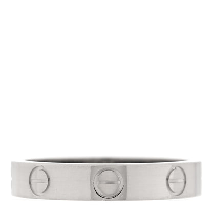 Cartier 18K White Gold 3.5mm LOVE Wedding Band Ring 52 6 3 of 4
