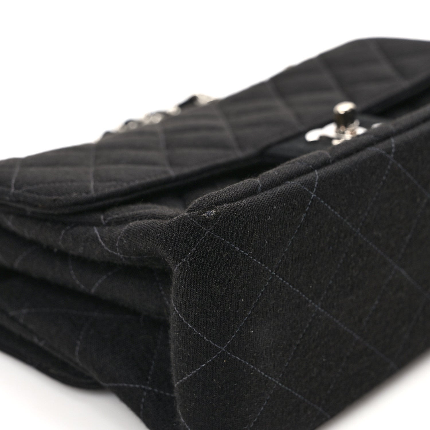 Chanel Jersey Double Sided Jumbo Flap Black 11 of 13