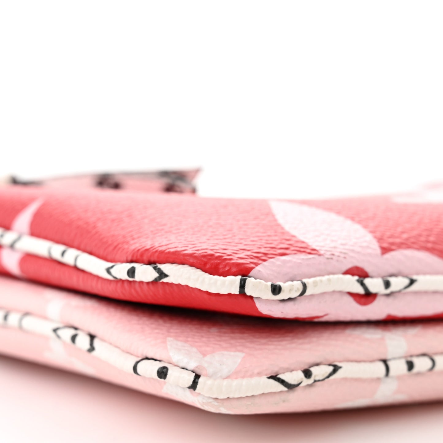 Monogram Giant Double Zip Pochette Rouge