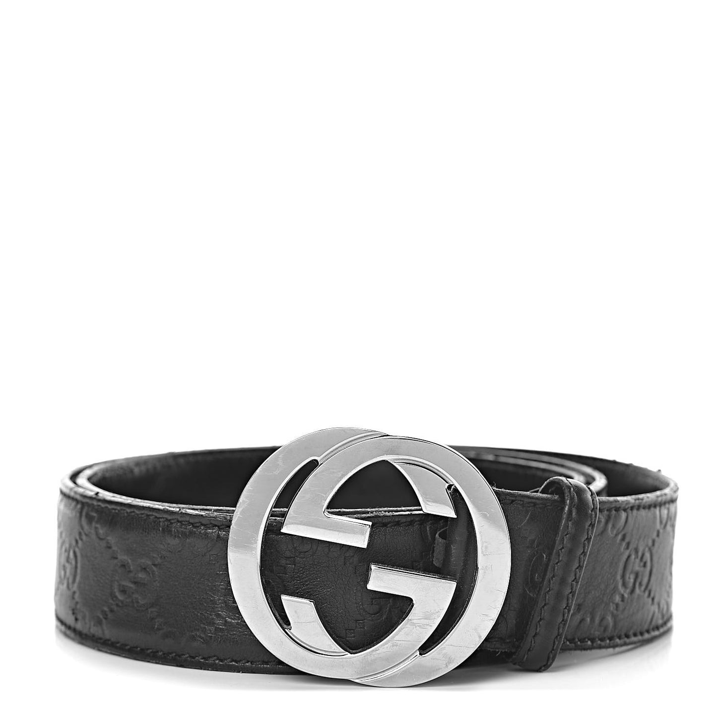 Guccissima Interlocking G Belt 100 40 Black