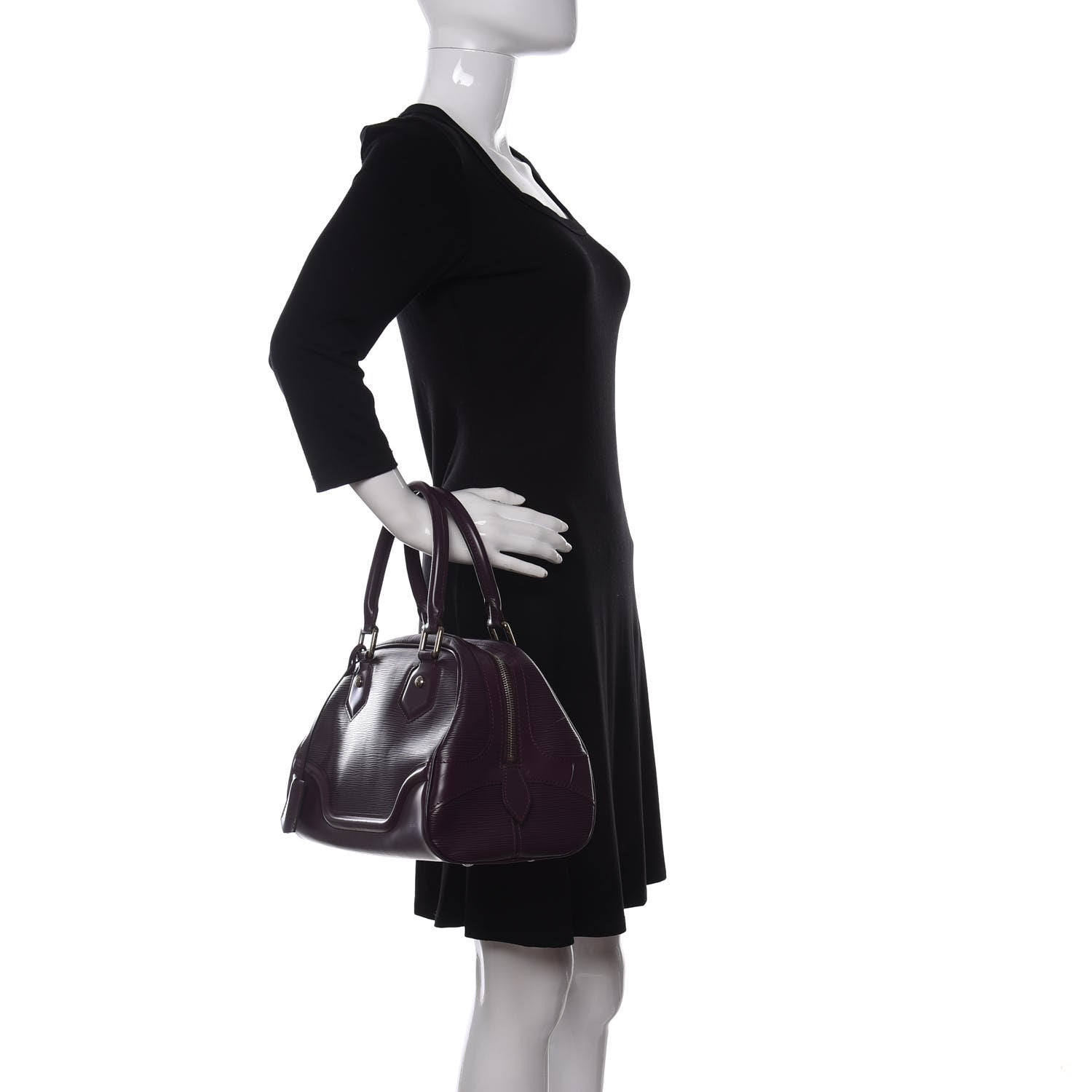 Louis Vuitton Epi Bowling Montaigne PM Cassis 2 of 9