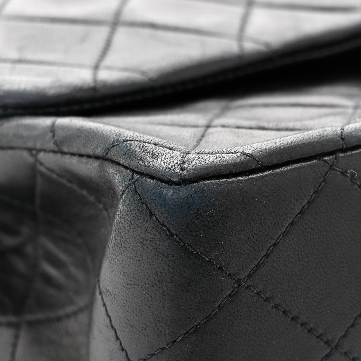 Chanel Lambskin Quilted Medium Double Flap Black 12 of 13