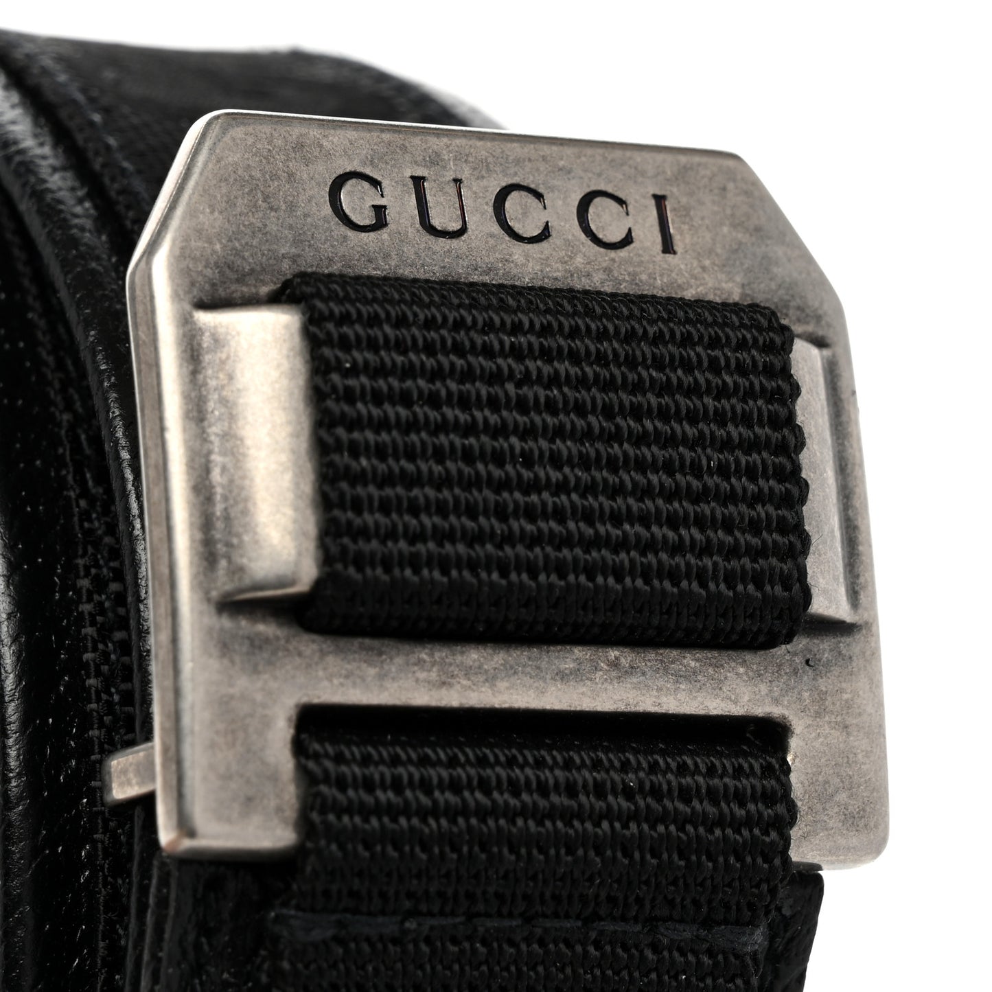 Econyl Nylon Monogram Off The Grid Belt Logo Buckle Belt 80 32 Black