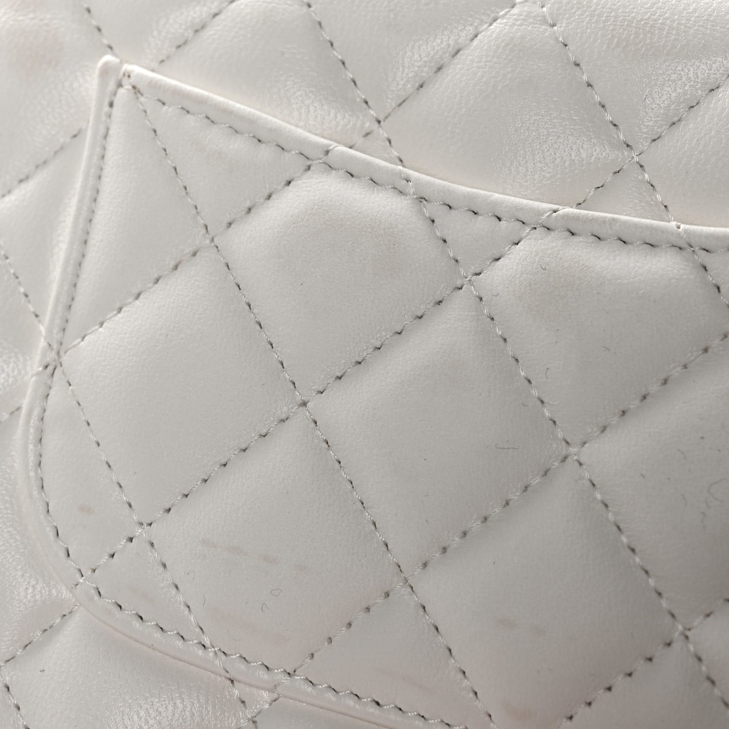 Lambskin Quilted Resin Chain Top Handle Wallet On Chain WOC White
