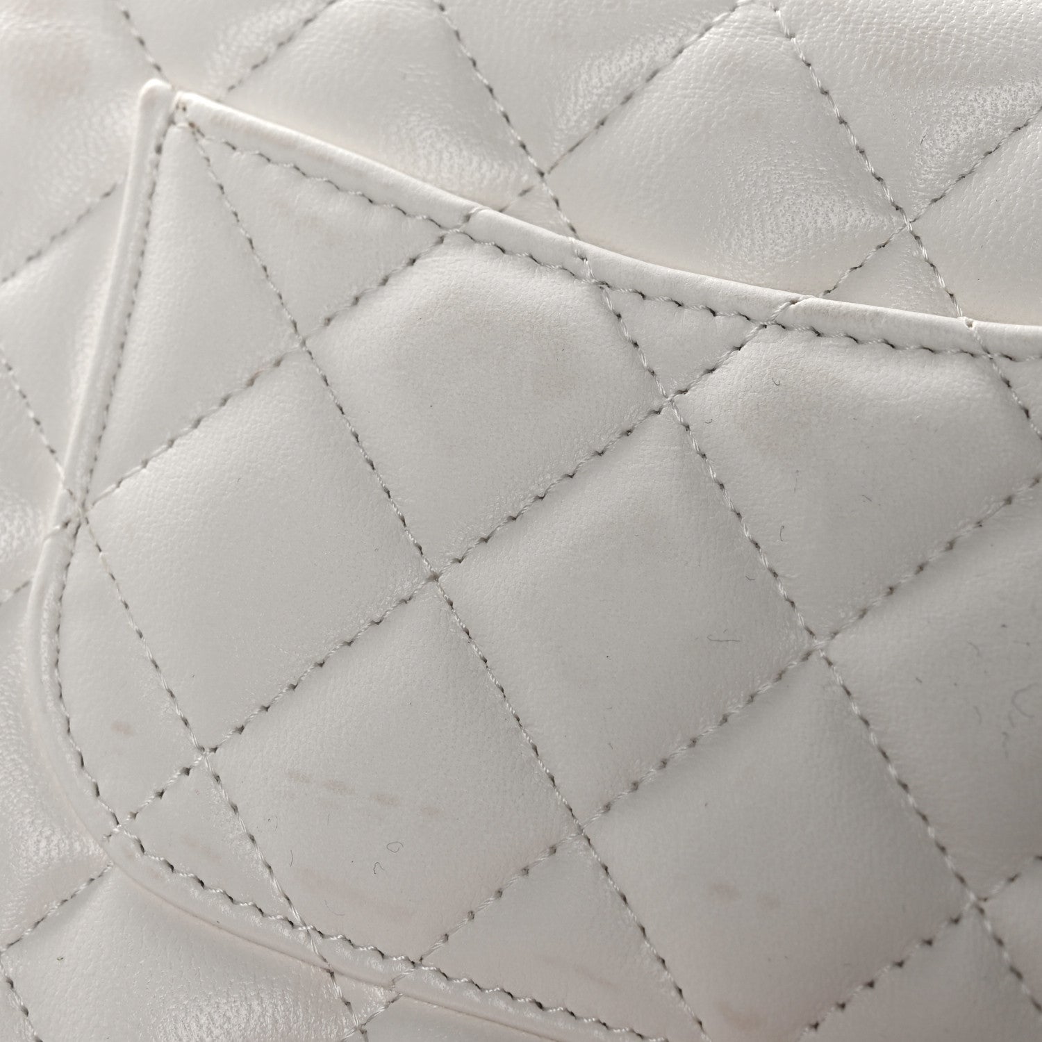 Chanel Lambskin Quilted Resin Chain Top Handle Wallet On Chain WOC White 13 of 14