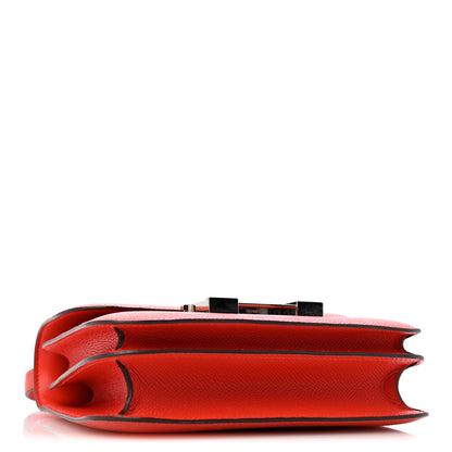 Hermes Epsom Enamel Constance 18 Capucine Sanguine 4 of 14
