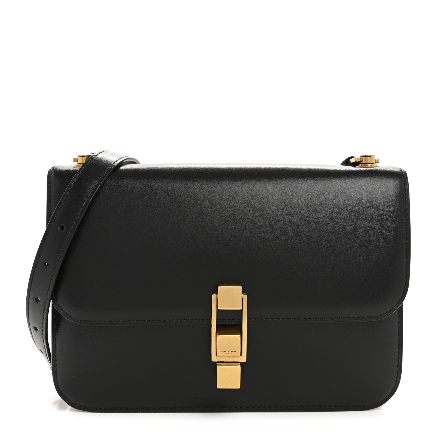 Saint Laurent Smooth Calfskin Carre Satchel Black 1 of 11