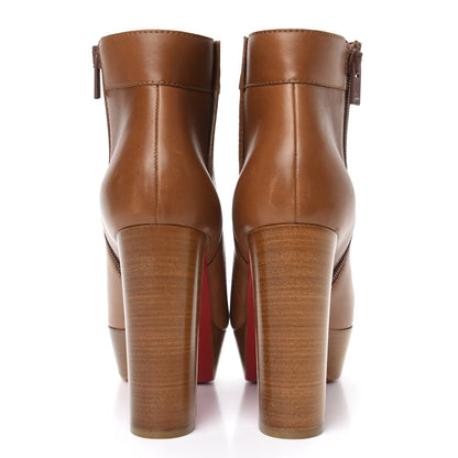Christian Louboutin Calfskin Janis Alta 120 Booties 39 Cuoio 7 of 10