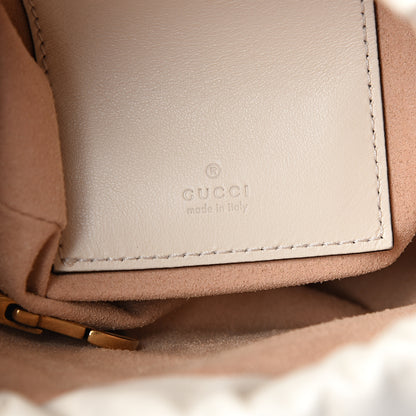 Gucci Calfskin Matelasse Mini GG Marmont 2.0 Bucket Bag White 5 of 10