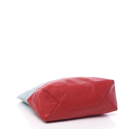 Celine Lambskin Vertical Bi-Cabas Glacier Red 3 of 9