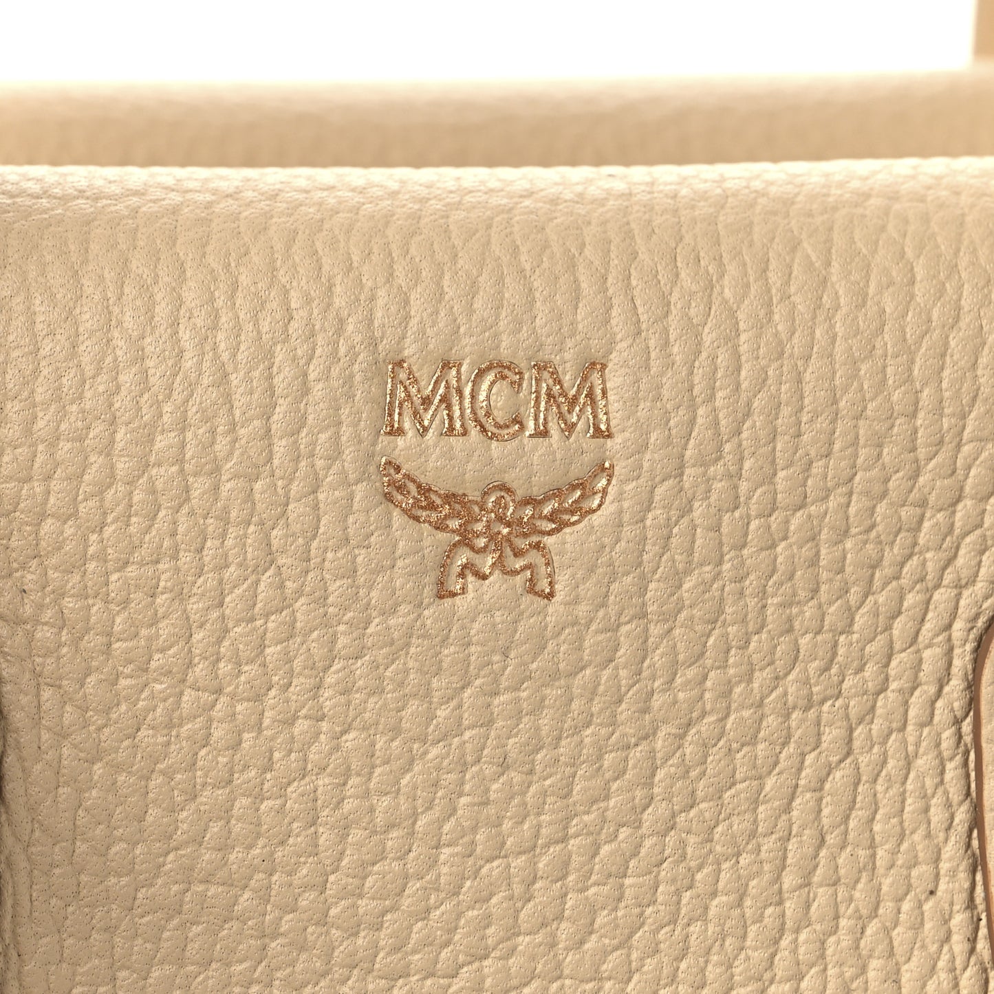 Grained Calfskin Studded Medium Milla Tote Beige