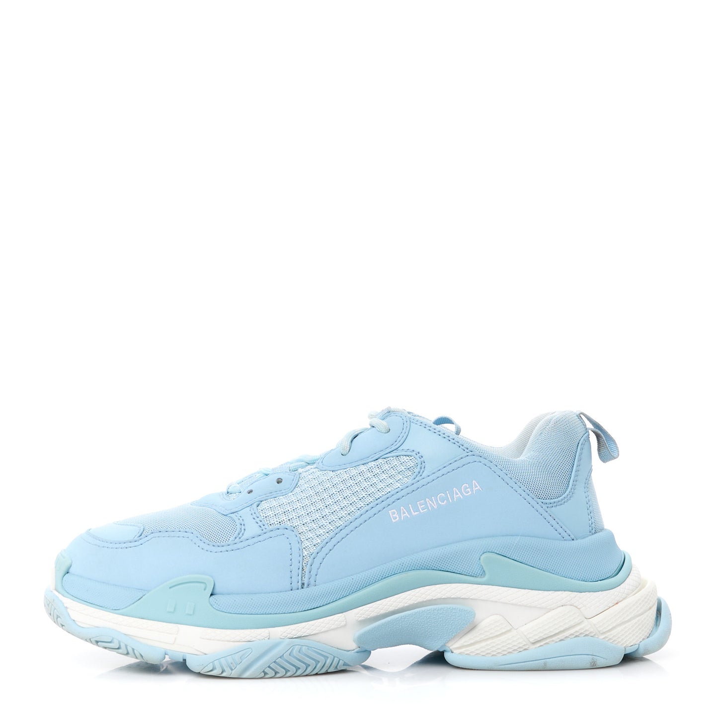 Fabric Mesh Mens Triple S Sneakers 44 Light Bleu White