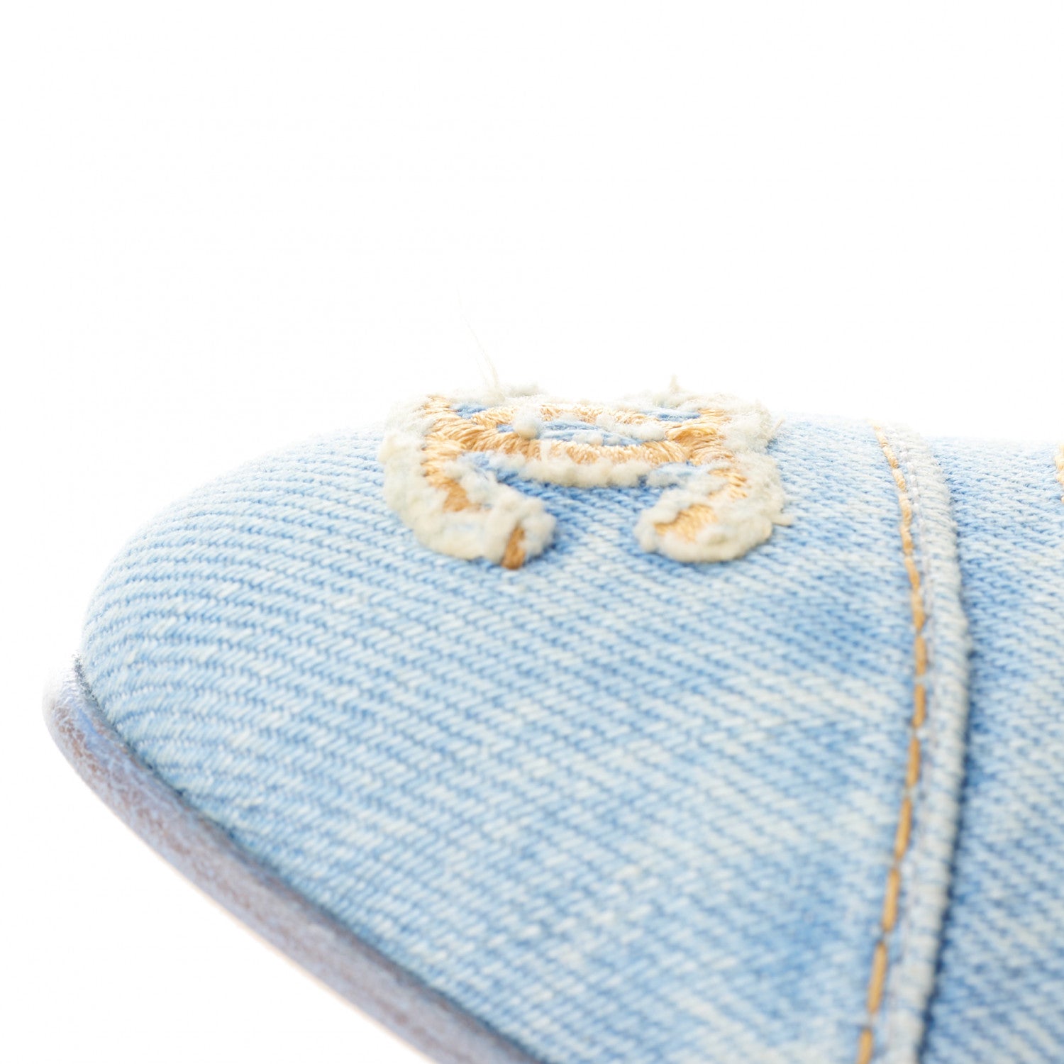 Chanel Denim CC Cap Toe Ballerina Flats 38.5 Light Blue 9 of 9