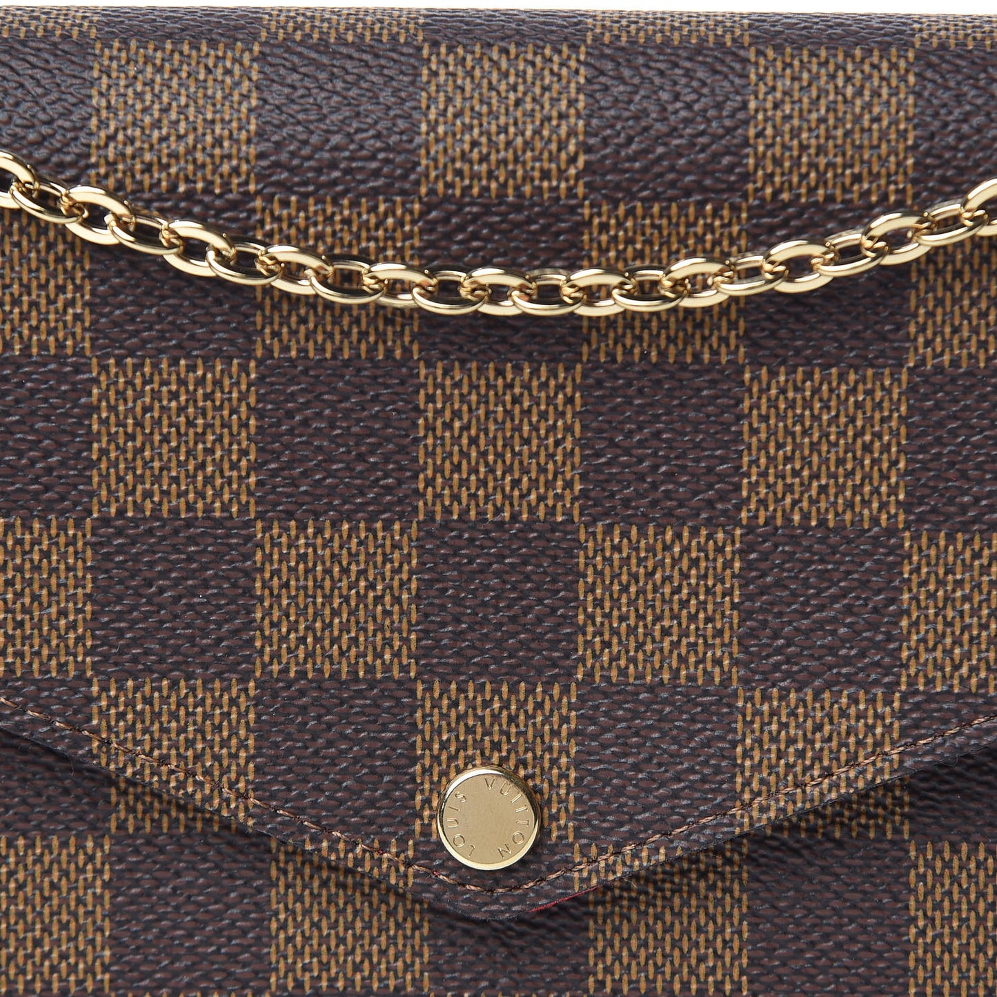 Damier Ebene Pochette Felicie Chain Wallet