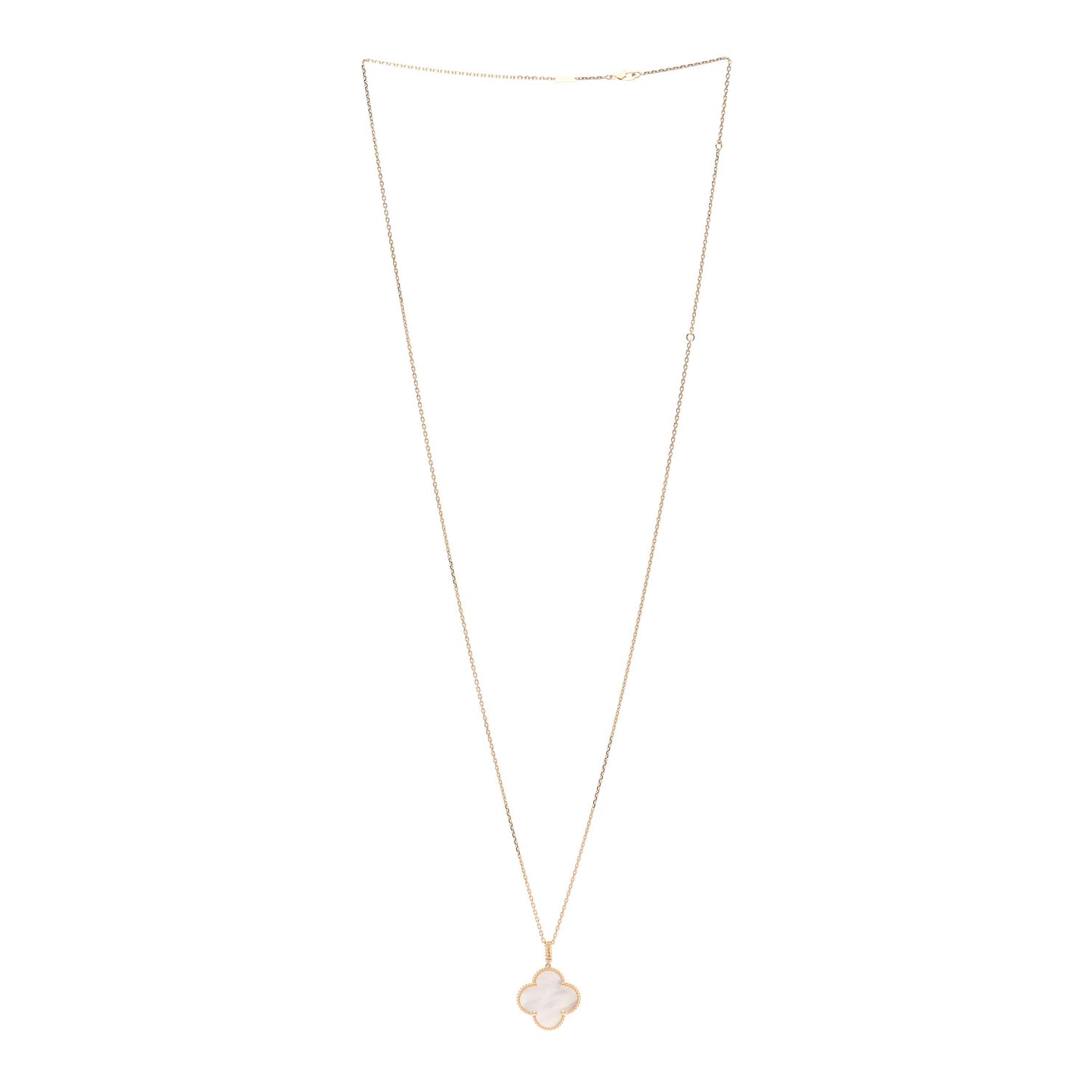 18K Yellow Gold Mother of Pearl Magic Alhambra Long Necklace